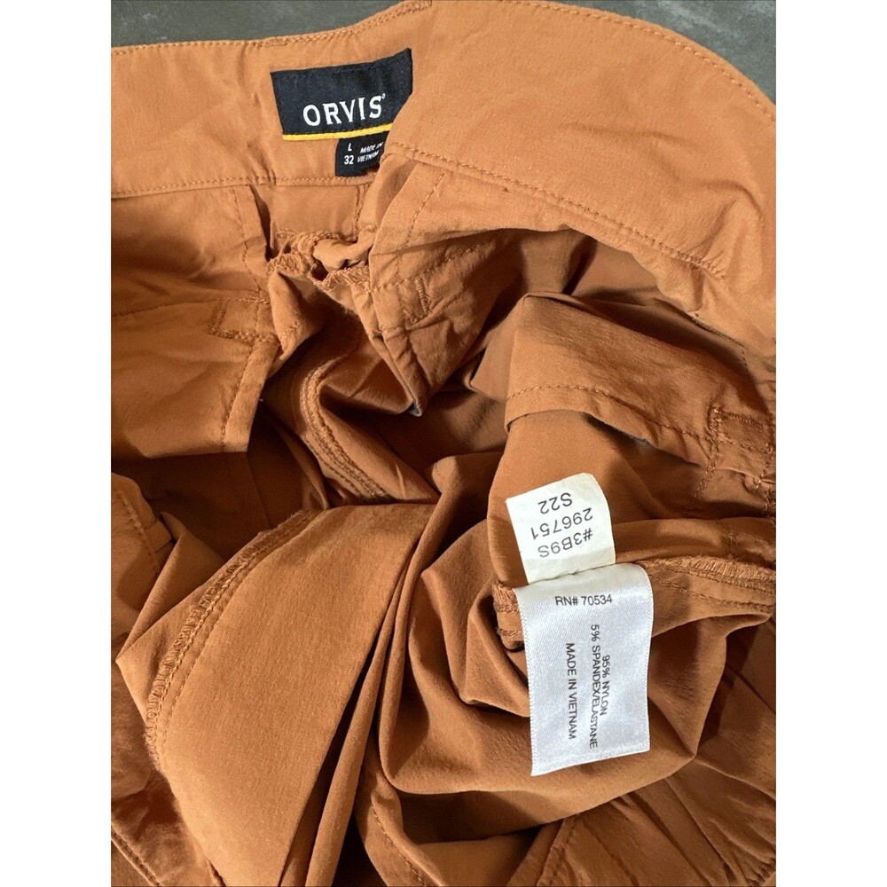 Orvis Tech Pants Orange 32x31 Men’s Outdoor Hiking Fishing Pants